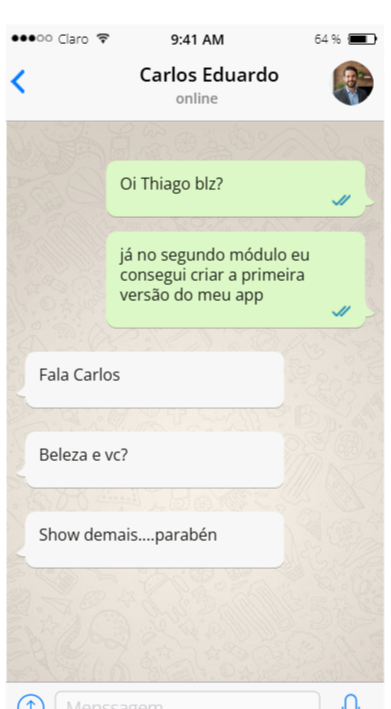 Conversa WhatsApp - Carlos Eduardo